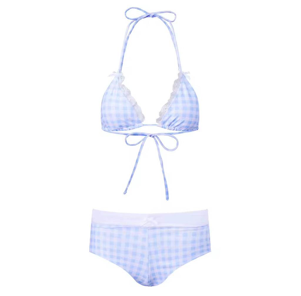 Checkered 2 Piece Swimsuit