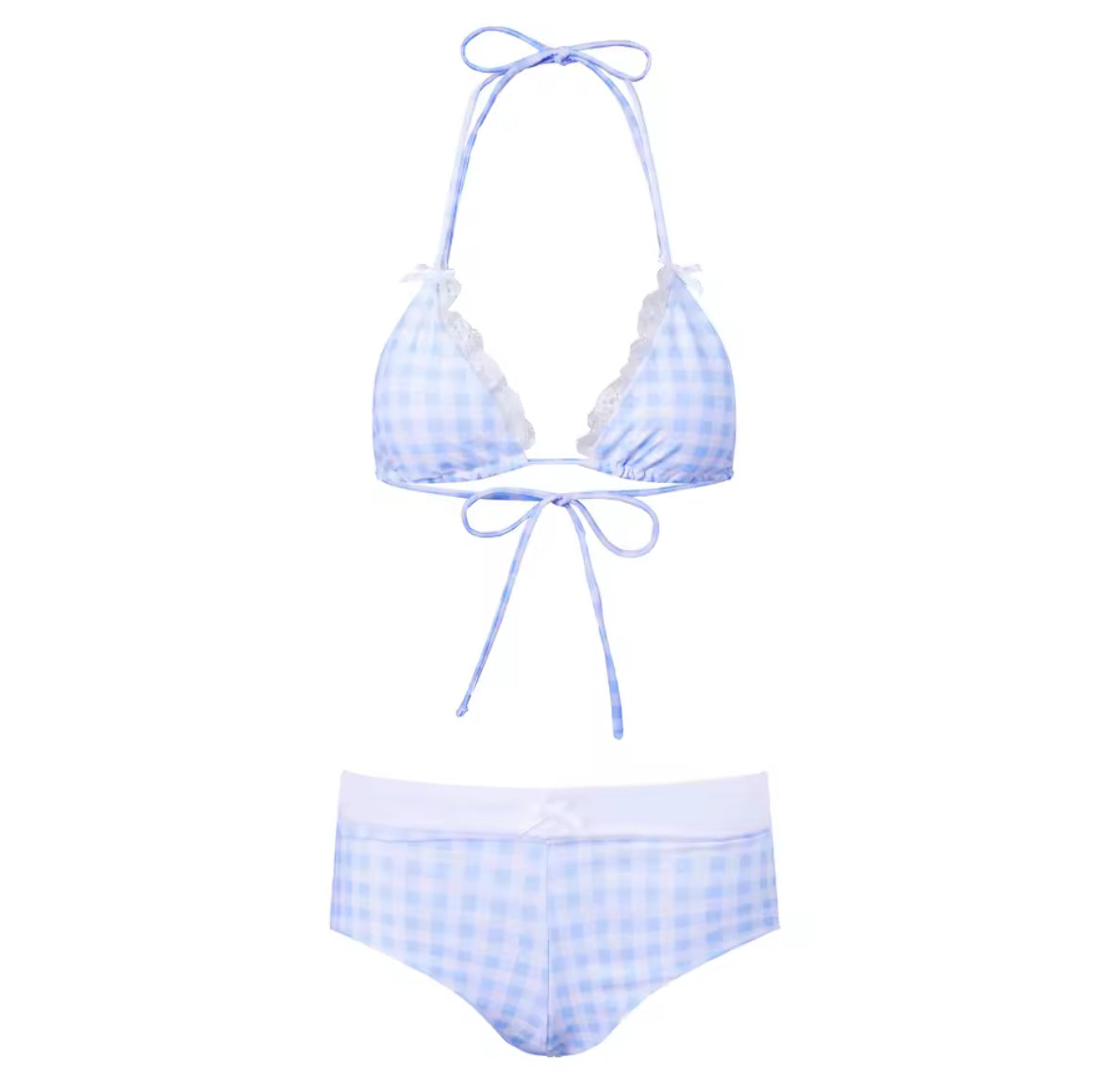 Checkered 2 Piece Swimsuit