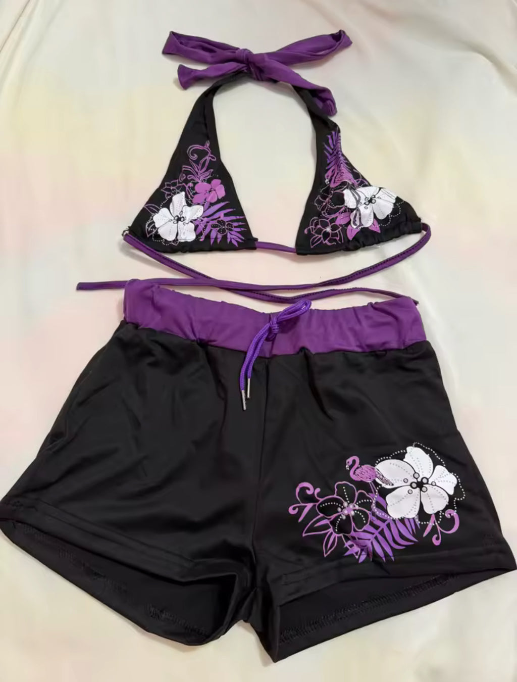 Purple Flower Swimsuit