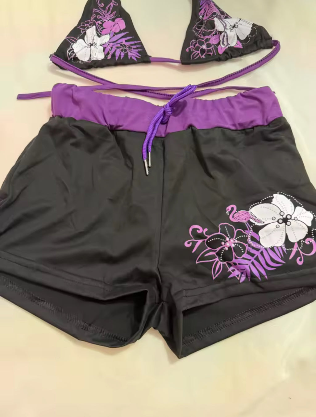 Purple Flower Swimsuit